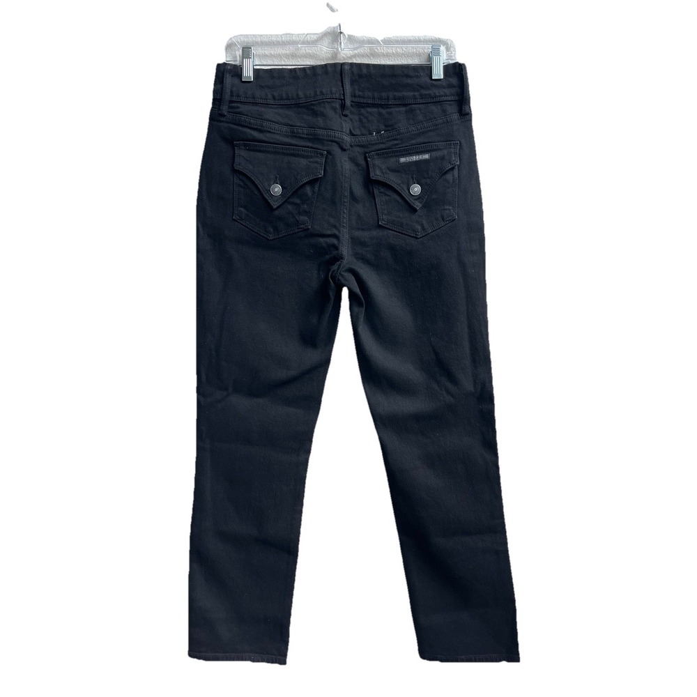 Hudson Women's Mid-Rise Straight Jeans, Pitch Black, Size 8 / 29 x 28 (l) Flap‎